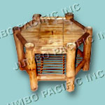 Bamboo small hexagon table