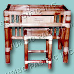 Bamboo table with stool
