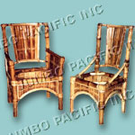 Bamboo arm chairs